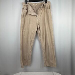 LEVI'S Vintage Ribcage Corduroy Straight‎ Ankle Jean Beige 32x27 High Rise Women